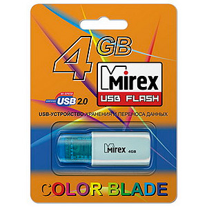 Флэш-диск Mirex 04 Gb Racer Blue (50)