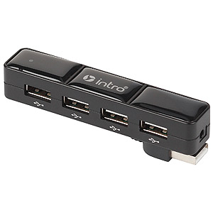 Intro 4 port USB hub, black (40)