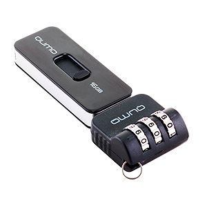 Флэш-диск QUMO Кодовый замок для защиты USB Black (3-значный код)