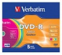 Verbatim DVD-R 4.7Gb, 16x Slim (5) Color