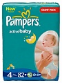 PAMPERS Подгузники Active Baby Maxi (7-14 кг) Джайнт Упаковка 76\82\84