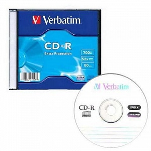 Verbatim CD-R 700mb, 52x, Slim (1) (200/6000)