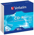 Verbatim CD-R 700mb, 52x, Slim (10)* (10/100/6000)