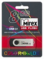 Флэш-диск Mirex 08 Gb SWIVEL RUBBER Black (50)