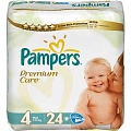 PAMPERS Подгузники Premium Care Maxi (7-14 кг) Средняя Упаковка 24