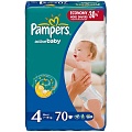 PAMPERS Подгузники Active Baby Maxi (7-14 кг) Джамбо Упаковка 70\72