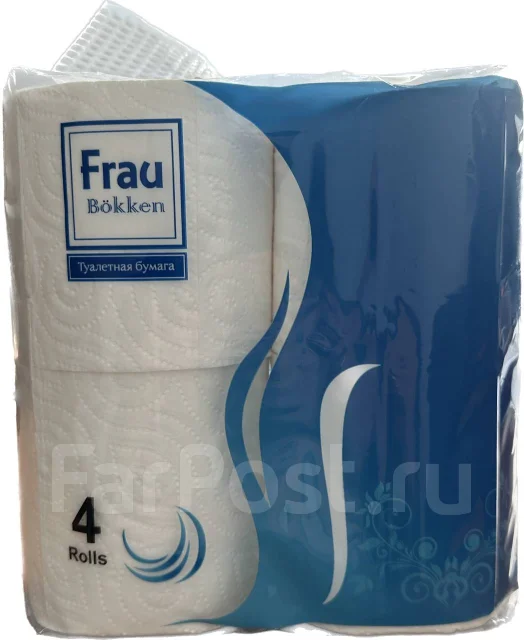 Туалетная бумага FRAU 23м, двухслойная, перфорация,стиснение,белая (1*4*12) — фото 2