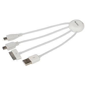 Intro Hub connector: USB to miniUSB+, white (100/2400)