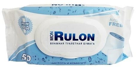 Бумага туалетная влажная Mon Rulon №50 с пластиковым клапаном (дет) — фото 2