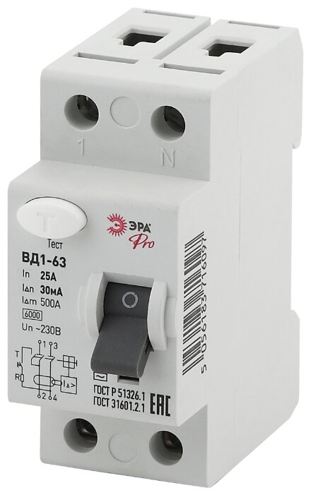 УЗО ЭРА PRO NO-902-24 ВД1-63 2P 25А 30мА