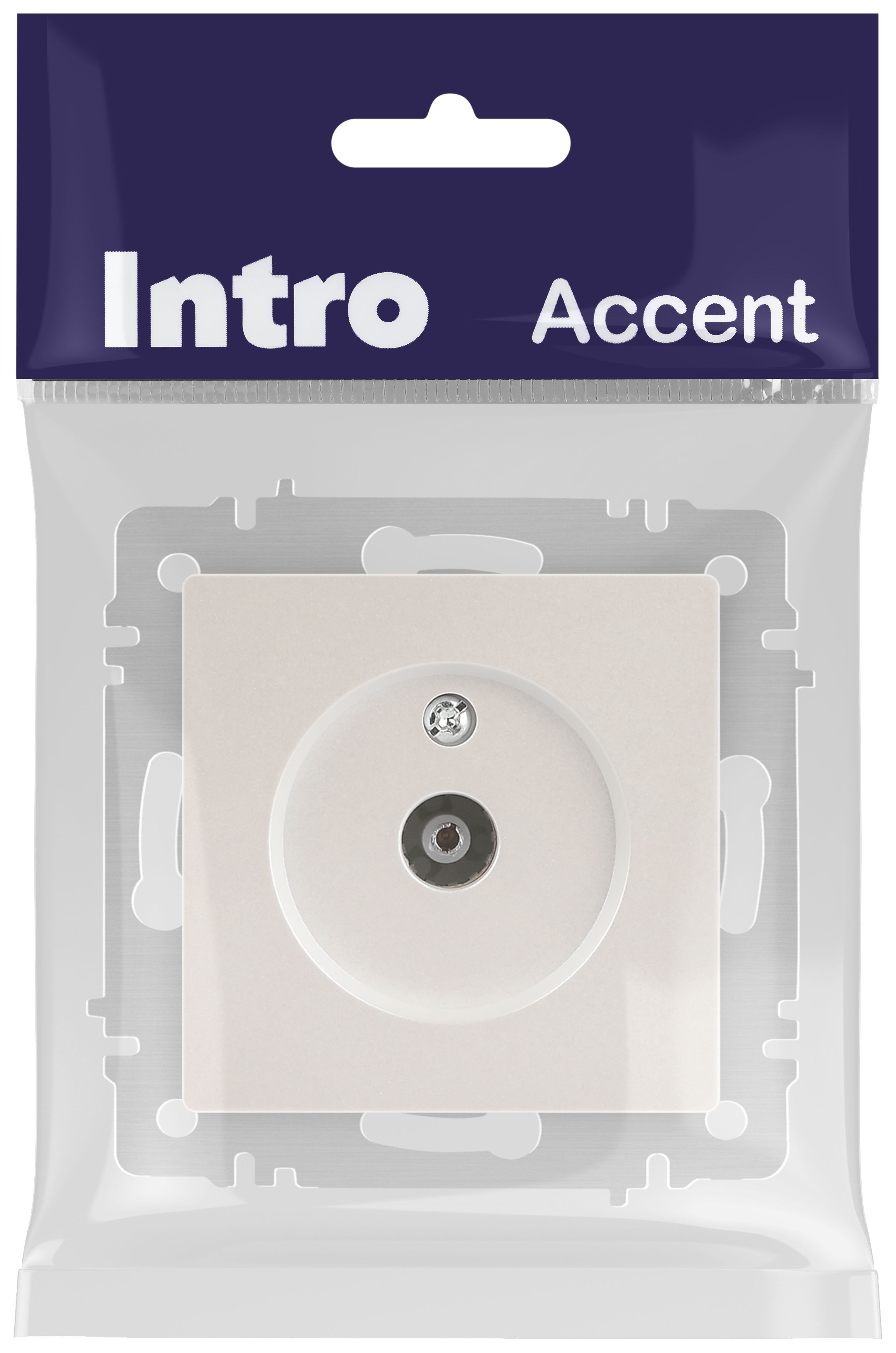 Розетка Intro Accent 6-301-01 TV одиночная, IP20, СУ, белый