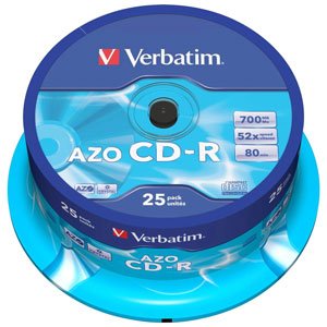 Verbatim CD-R 700mb, 52x, Cake (25) Printable (25/200/16000)
