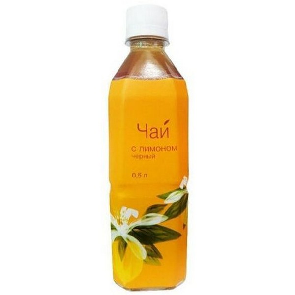 Напиток безалкогольный негазированный "City Drink" черный чай с ароматом лимона 0,5л