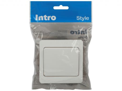 Выключатель Intro Style 7-101-01 10А-250В, IP20, СУ, белый