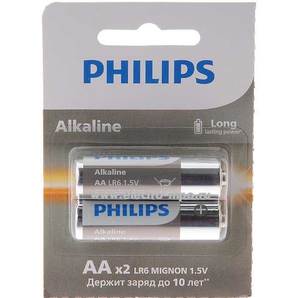Батарейки Philips LR6A12S/51 АА алкалиновые 1,5v 2х6 шт. LR6-2BL Entry (12/72/216/14688)