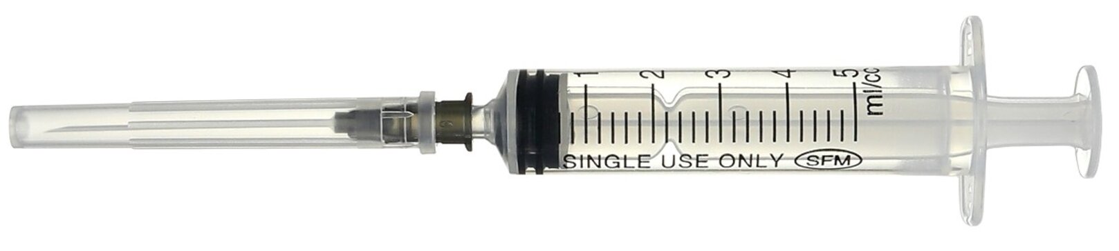 Шприц инъекционный одноразовый с иглой 0,7х40мм (22G), объем: 5 мл, Луер-Лок