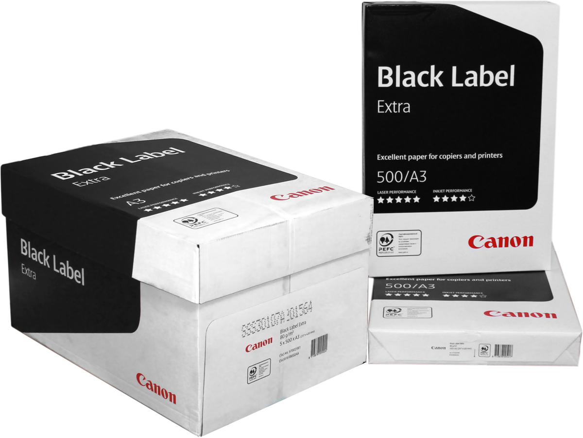 Бумага офисная Canon Black Label 500 л/уп — фото 2