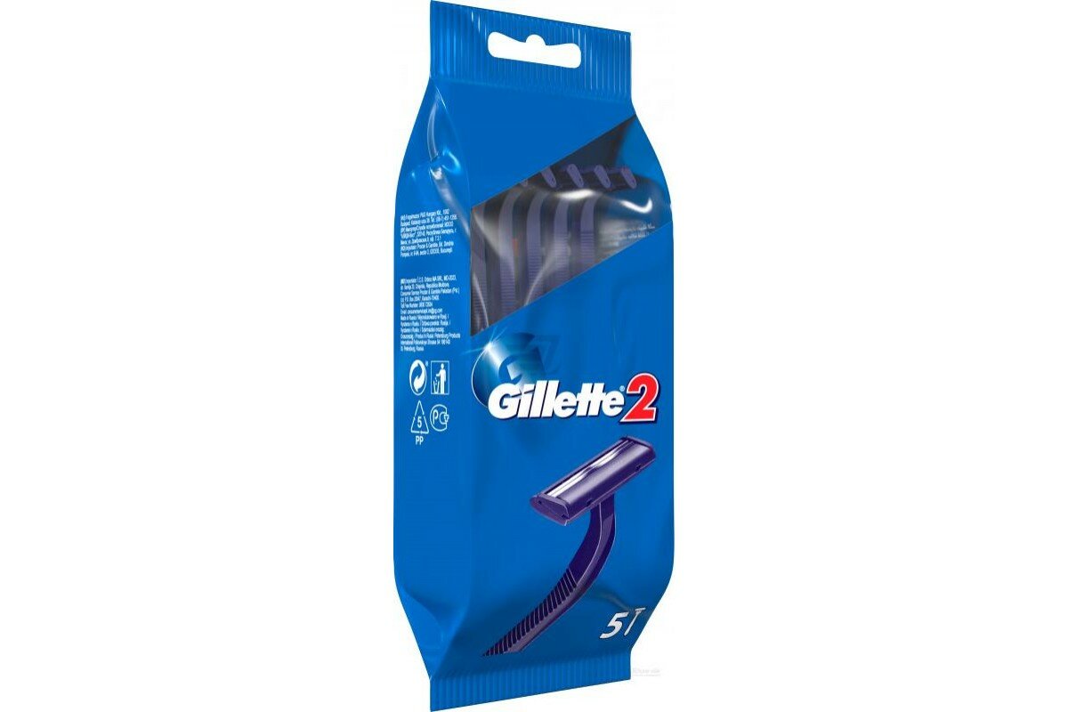 GILLETTE 2 Бритвы безопасные одноразовые 4+1шт бесплатно — фото 2