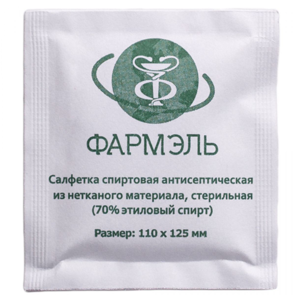 Салфетка спиртовая "Фармэль" 30*60 Россия