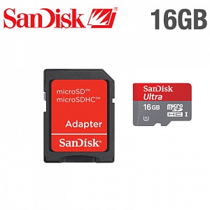 Sandisk Micro SDНС 16 Gb Class 10 Ultra + adapter