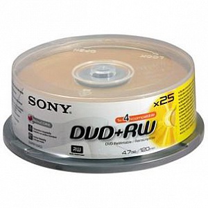 Sony DVD + RW 4.7 Gb, 4x, Cake (25) (25/100)