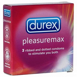 DUREX 3 Pleasuremax c точками и ребрами