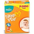 PAMPERS Подгузники Sleep & Play Midi (4-9 кг) Джамбо Упаковка 78