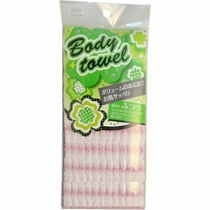 Bubble body towel Мочалка для тела с эффектом удлинения (мягкая) 20*100 см, 1/10