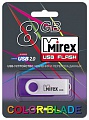 Флэш-диск Mirex 08 Gb SWIVEL RUBBER Violet