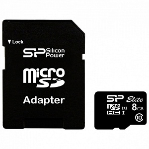 Silicon Power Micro SDHC 08 Gb Class 10 + adapt (10)