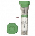 Пробирка с гепарином (литий) (пластик), 4мл (13*75), зеленая крышка, КНР, для получения плазмы