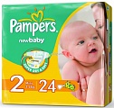 PAMPERS Подгузники New Baby Mini (3-6 кг) Стандартная Упаковка 24\27